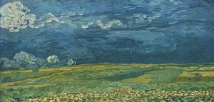 Campi di grano sotto nuvole temporalesche, luglio 1890 da Vincent van Gogh