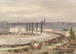 Il canale del Danubio a Vienna da Vincenz Havlicek