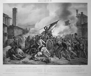 La battaglia di Albergo della Campana a Mestre il 27 ottobre 1848 durante l