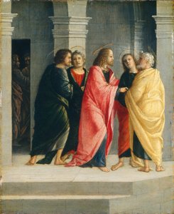 Cristo istruisce Pietro e Giovanni a prepararsi per la Pasqua da Vincenzo Civerchio