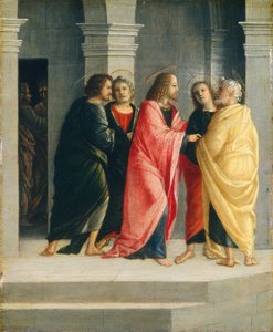 Cristo istruisce Pietro e Giovanni a prepararsi per la Pasqua da Vincenzo Civerchio