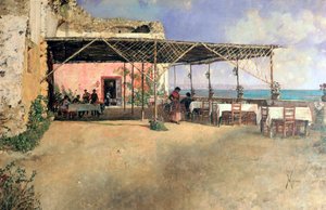 Taverna a Posillipo, 1886 da Vincenzo Migliaro