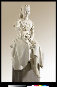 Ritratto della Marchesa Virginia Busti Porro da giovane o giovane donna che offre un fiore da Vincenzo Vela