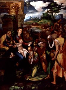 Adorazione dei Magi con un donatore