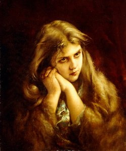 Un momento pensieroso, 1882 da Virgilio Tojetti