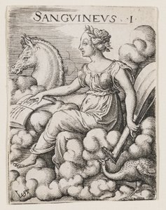 Temperamento sanguigno, c.1530-62 (incisione) da Virgilius the elder Solis