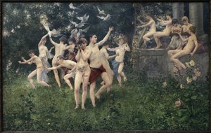 Festa di primavera (scena allegorica). Dipinto di Karel Vitezslav Masek