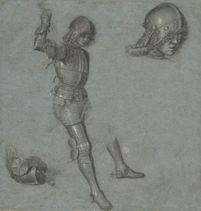 Studi di un giovane seduto in armatura, ca. 1505 da Vittore Carpaccio