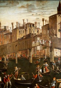 Il miracolo della reliquia della Santa Croce al Ponte di Rialto a Venezia (dettaglio)