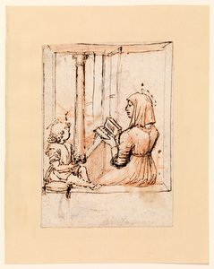 Vergine Maria che legge al Bambino Gesù (recto), fine 1480-inizio 1490 da Vittore Carpaccio