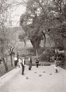 Gioco delle bocce (foto b/n) da Vittorio Alinari