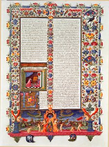 Pagina del manoscritto della Bibbia di Borso d