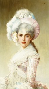 Elegante signora in rosa