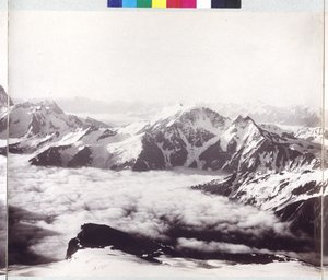 Radiografia panoramica dalla vetta del Monte Elbrus da Vittorio Sella