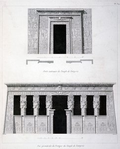 Un ingresso e una passerella al Tempio di Tentyris, XIX secolo da Vivant Denon