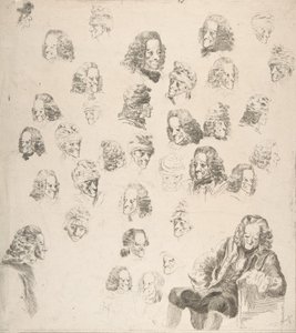 Schizzi di Voltaire a ottantuno anni