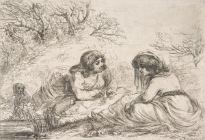 Due donne in un paesaggio da Vivant Denon