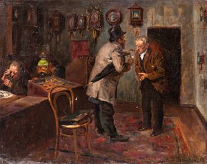 Dal gioielliere, 1917 da Vladimir Egorovic Makovsky