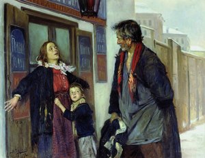 Non lascio entrare!, 1892 da Vladimir Egorovic Makovsky