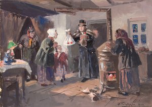 La benefattrice, 1914 da Vladimir Egorovic Makovsky