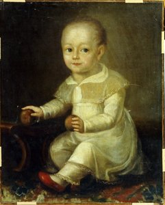 Ritratto di un bambino con mele da Vladimir Lukich Borovikovsky