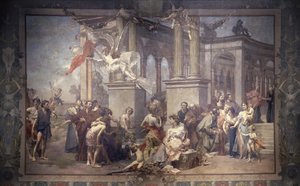 Sipario nel Teatro Nazionale, Praga, Repubblica Ceca da Vojtech Hynais