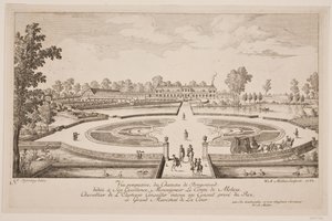 Vista prospettica del Castello di Bregentved da W.A. Müller