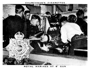 Royal Marines al 6 Gun da WA and AC Churchman