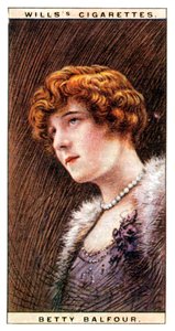 Betty Balfour 1903-1977, attrice inglese, 1928 da WD and HO Wills