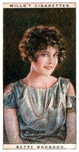 Betty Bronson 1906-1971, star del cinema americano, 1928 da WD and HO Wills