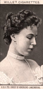 S.A.R., PSS. Ernesto di Hohenlohe-Langenbourg, 1908 da WD and HO Wills