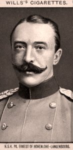 S.A.S, PR. Ernesto di Hohenlohe-Langenbourg, 1908 da WD and HO Wills