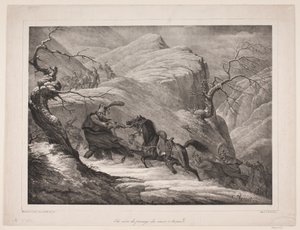 Una scena del passaggio del monte San Bernardo da WIlhelm Heuer