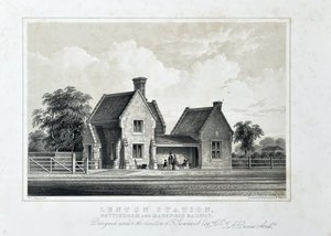 Stazione di Lenton, Nottingham e Mansfield Railway c.1848 da W.L. Walton