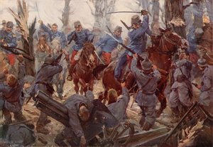 Carica di cavalleria leggera francese a Lassigny da W.R.S. (after) Stott
