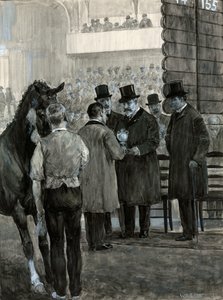 Re Edoardo VII al Hackney Horse Show presenta la coppa da W.R.S. Stott