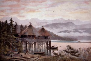 Preistoria: villaggio costruito su palafitte sulle rive del Lago di Zurigo nell