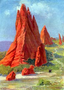 Il Giardino degli Dei in Colorado, c.1880 (incisione)