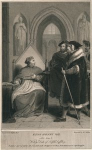Re Enrico VIII. Atto 3. Scena 2. Wolsey, Duca di Norfolk, Suffolk & c, 1796 da W. C. Wilson
