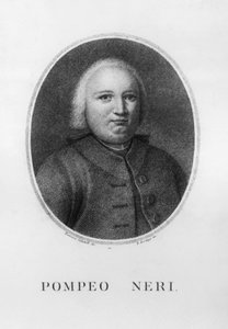 Ritratto di Pompeo Neri (1706-1776), giurista e politico italiano, incisione di Benedetto Bordiga (1768-1847) da un disegno di Francesco Sabatelli (1803-1829) da John Ward Dunsmore
