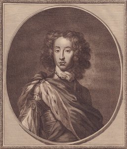 Ritratto di William di Danimarca e Norvegia, Duca di Gloucester (1689-1700), incisione in rame di John Goldar (1729-1795) da un dipinto di G Kneller, 20x17 cm, da History of England di Paul de Rapin, Harrison