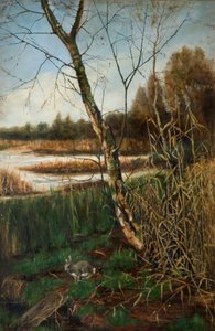 Autunno a Olton Mill, XIX secolo da W. H. Middleton