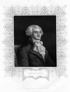 Maximilien Robespierre, uno dei leader della Rivoluzione Francese, XIX secolo da W H Moll