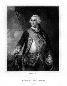 Edward Hawke, 1° Barone Hawke, ammiraglio britannico, 1833 da W. Holl