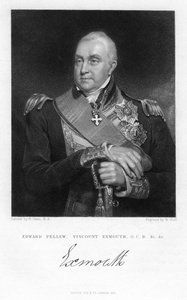 Edward Pellew, 1° Visconte Exmouth, ufficiale della marina britannica, 1831 da W. Holl