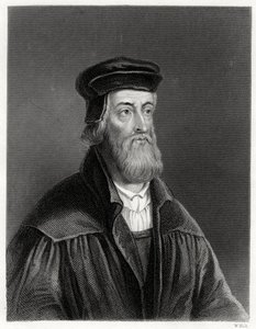 John Wycliffe, teologo inglese, XIX secolo da W. Holl