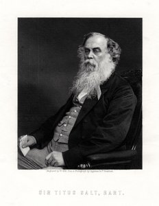 Sir Titus Salt, produttore e benefattore britannico, XIX secolo da W. Holl