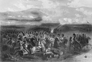 Carica della cavalleria pesante nella battaglia di Balaclava durante la guerra di Crimea da W. Hulland