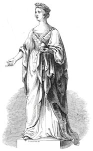 Statua di marmo di Sua Maestà nella Royal Exchange da W. J. Linton