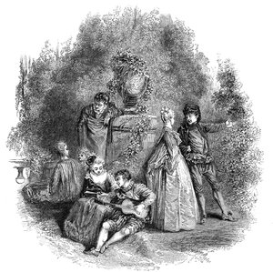 Scena da Watteau nel 1644, 1844